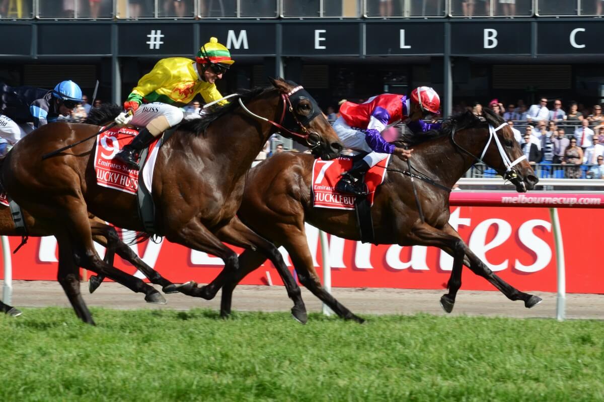 Hucklebuck wins the Emirates Stakes